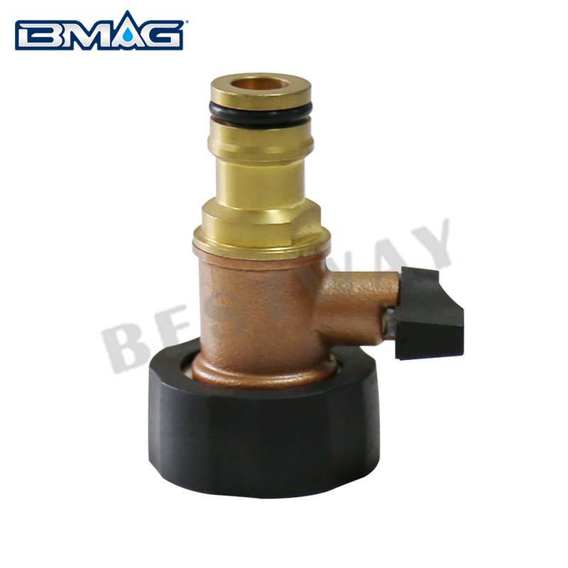 Garden brass one-way water hose shut off valve