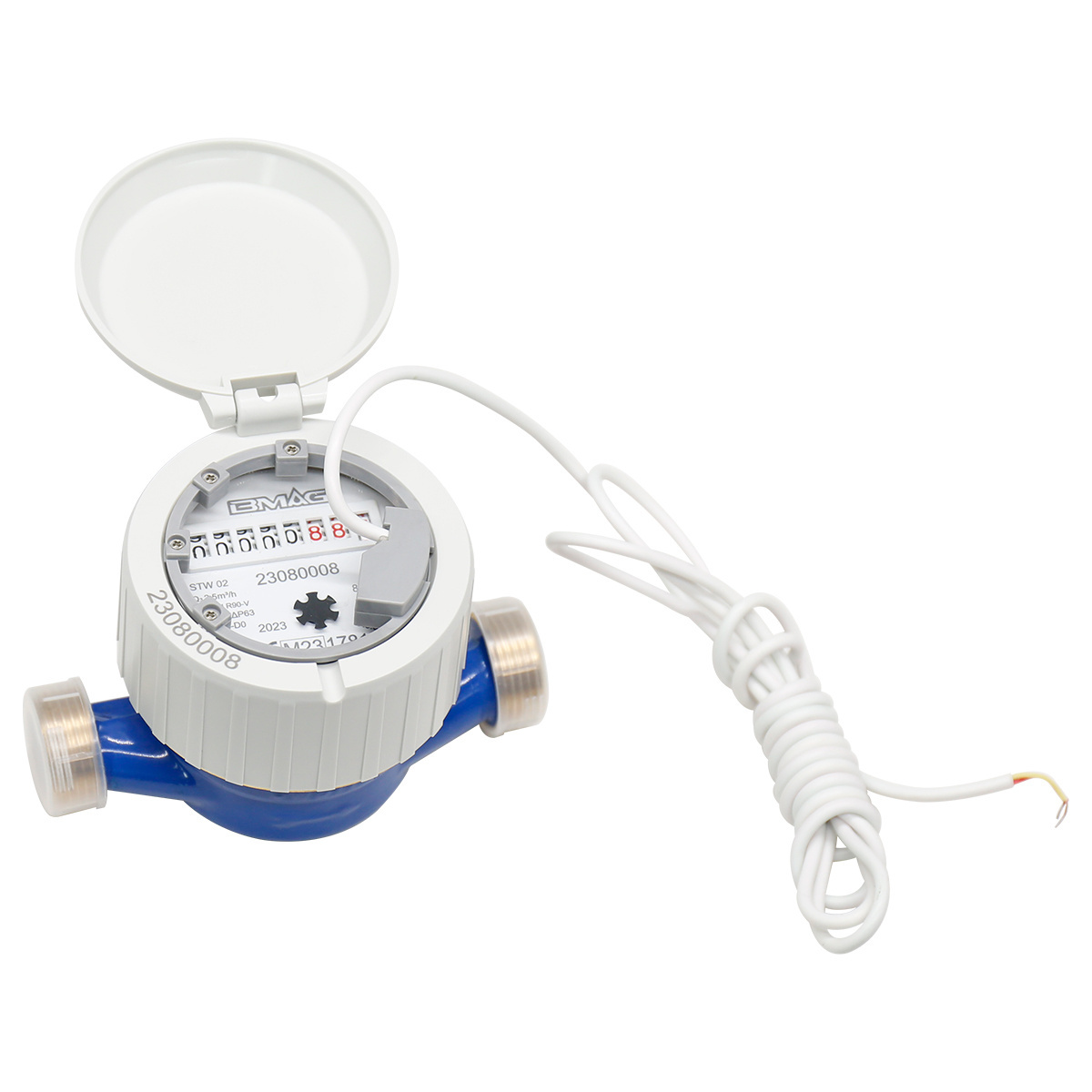 BWVA MID R160 DN15 DN20 Contadores De Agua Reinforced Single Jet Water Meter Mechanical Water Meter Reader With Pulse Line