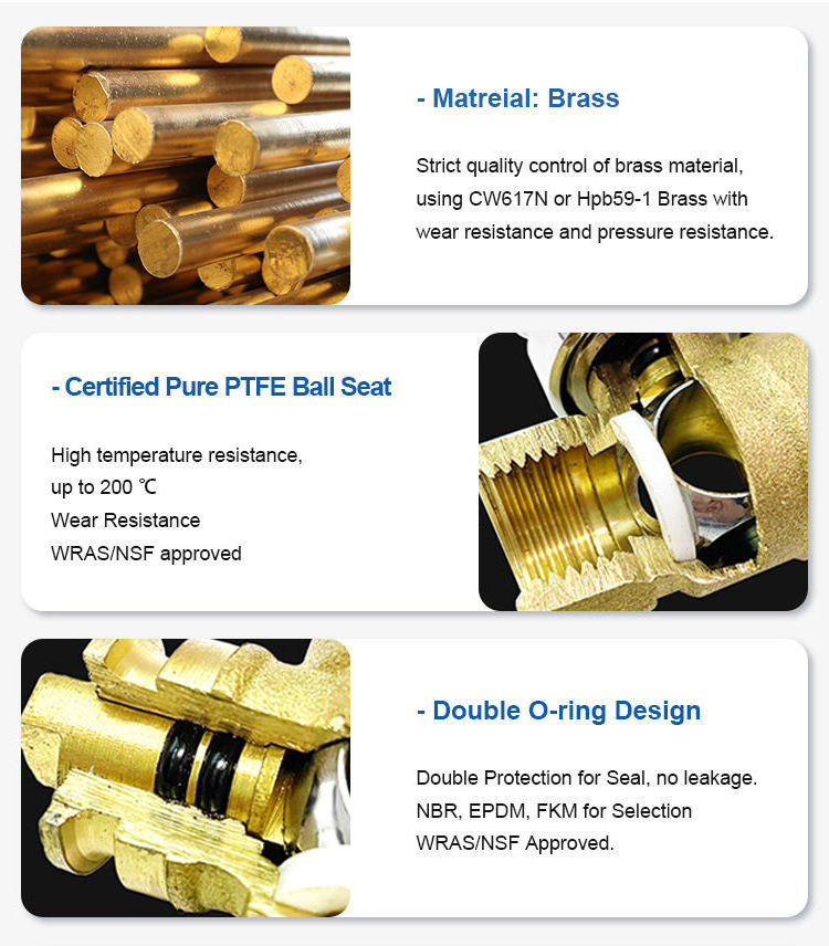 WRAS NSF Certificated 1/2 Inch-2 Inch CW617n Water Valve Anti Theft Magnetic Angle Type Lockable NPT Thread Brass Ball Valve