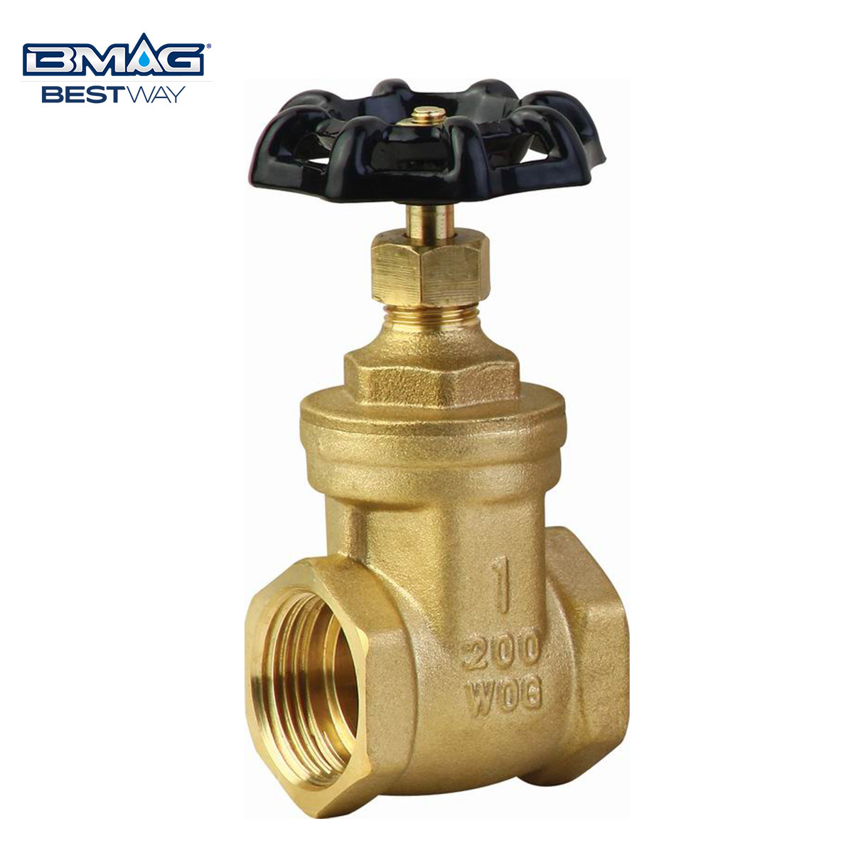 BWVA Custom Color Handle PN16/PN20 1 Inch 2 Inch 3 Inch 4 Inch Brass Female Thread Copper Gate Valve with Low Price for Water