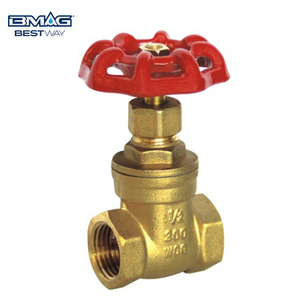 BWVA Custom Color Handle PN16/PN20 1 Inch 2 Inch 3 Inch 4 Inch Brass Female Thread Copper Gate Valve with Low Price for Water