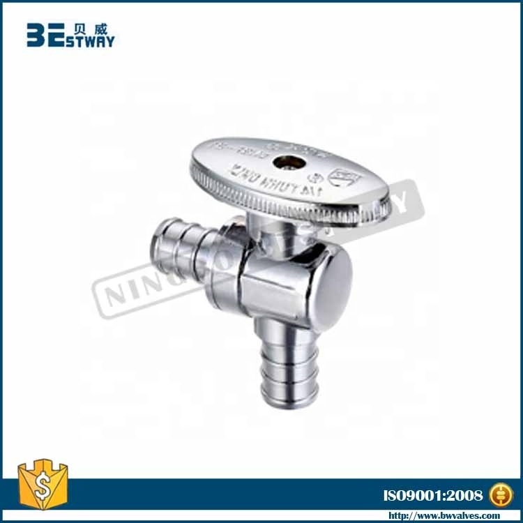 BWVA Low MOQ American Market Brass Pex Angle Stop Valve