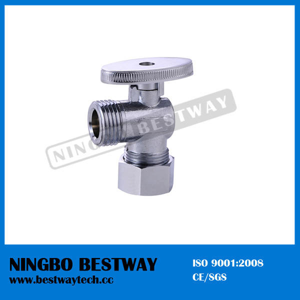 Angle Stop Valve 1/4 Turn Lead Free Brass Water Rubber NSF Washing Machine Valves General Modern 3 Way Angle Valve Bestway