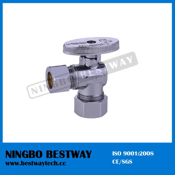 Angle Stop Valve 1/4 Turn Lead Free Brass Water Rubber NSF Washing Machine Valves General Modern 3 Way Angle Valve Bestway