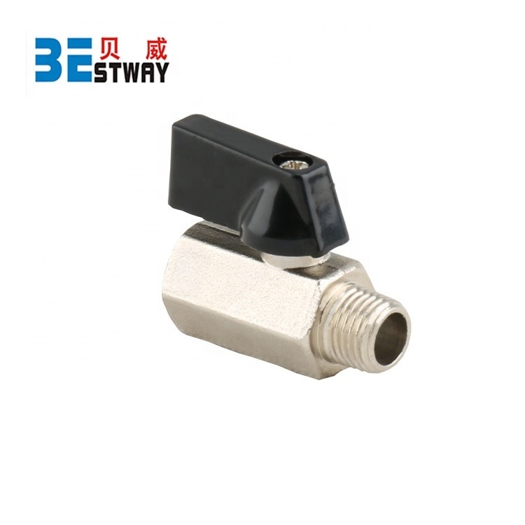 BWVA ISO Standard NPT Mini Ball Valve Good Reputation Supplier Male Thread Low Lead Water Brass Mini Ball Valve