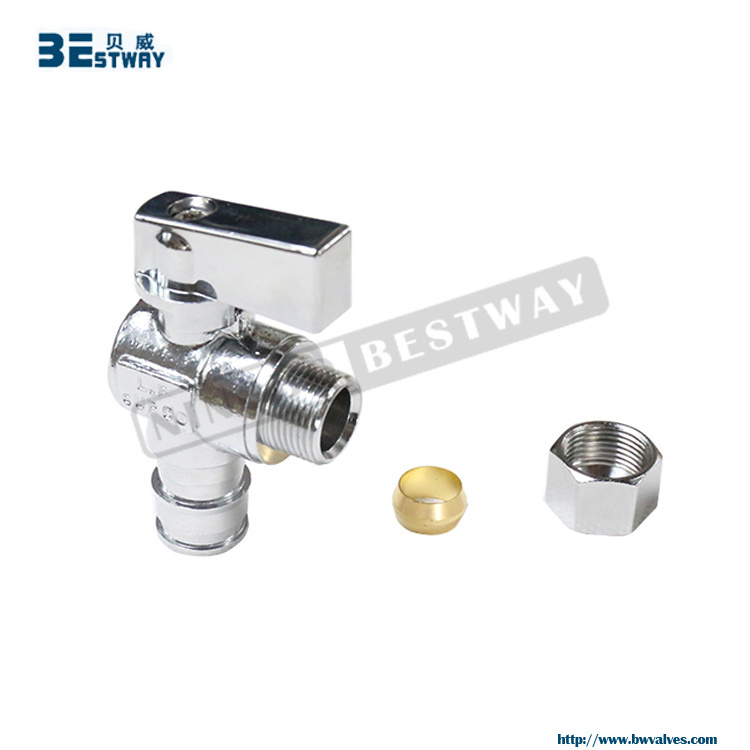 BWVA Good Reputation Factory Quick Open Shut Off Valve Water Angle Valve Brass Washing Machine Valves General Support Bestway