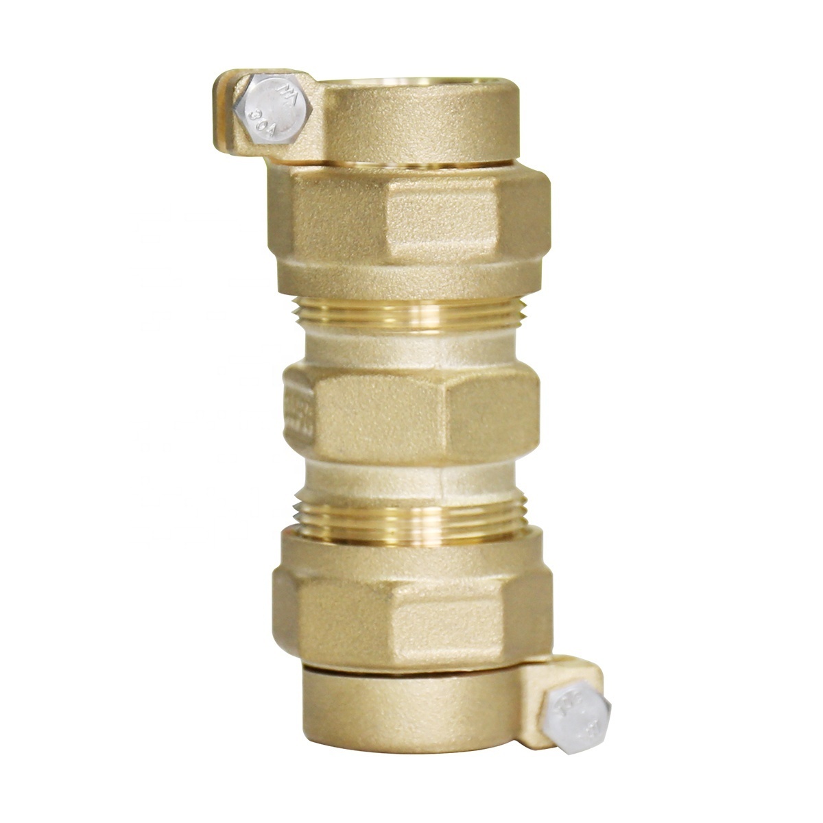 BMAG ANSI/NSF Standard NPT NL Brass Alloy 61 Pack Joint Straight Couplings with Nut for Plastic Copper Tube Iron PE PVC Pipe