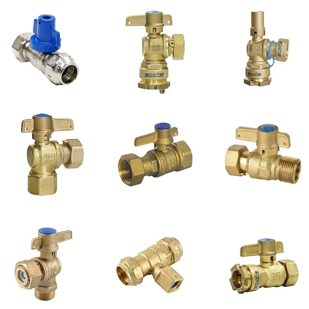 WRAS NSF Certificated 1/2 Inch-2 Inch CW617n Water Valve Anti Theft Magnetic Angle Type Lockable NPT Thread Brass Ball Valve