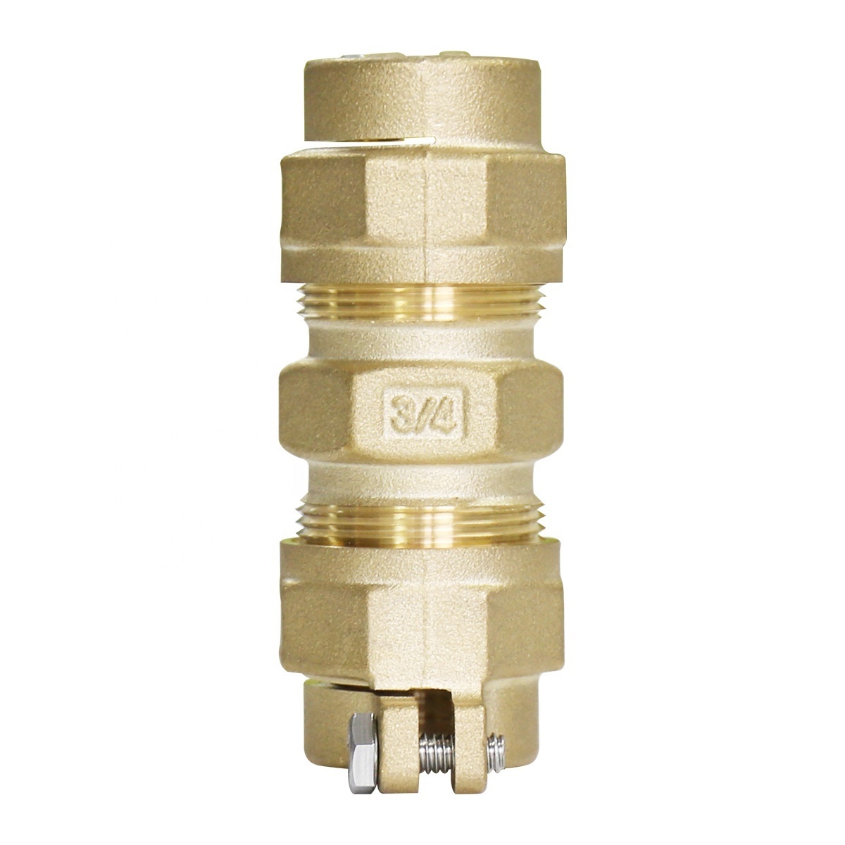 BMAG ANSI/NSF Standard NPT NL Brass Alloy 61 Pack Joint Straight Couplings with Nut for Plastic Copper Tube Iron PE PVC Pipe