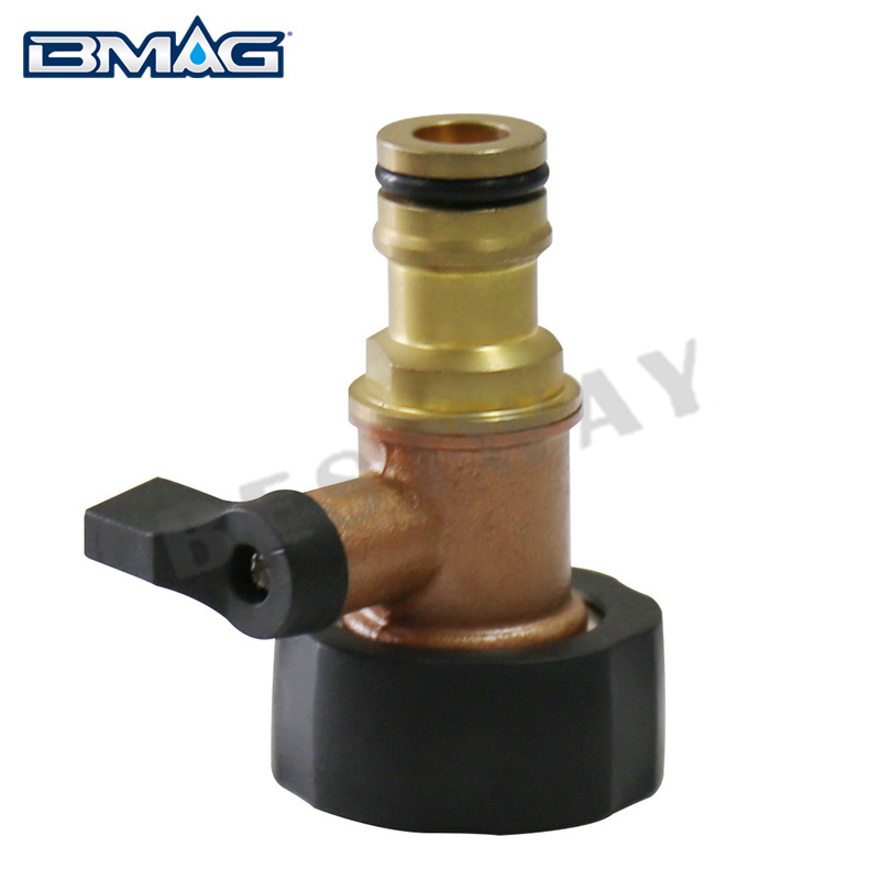 Garden brass one-way water hose shut off valve