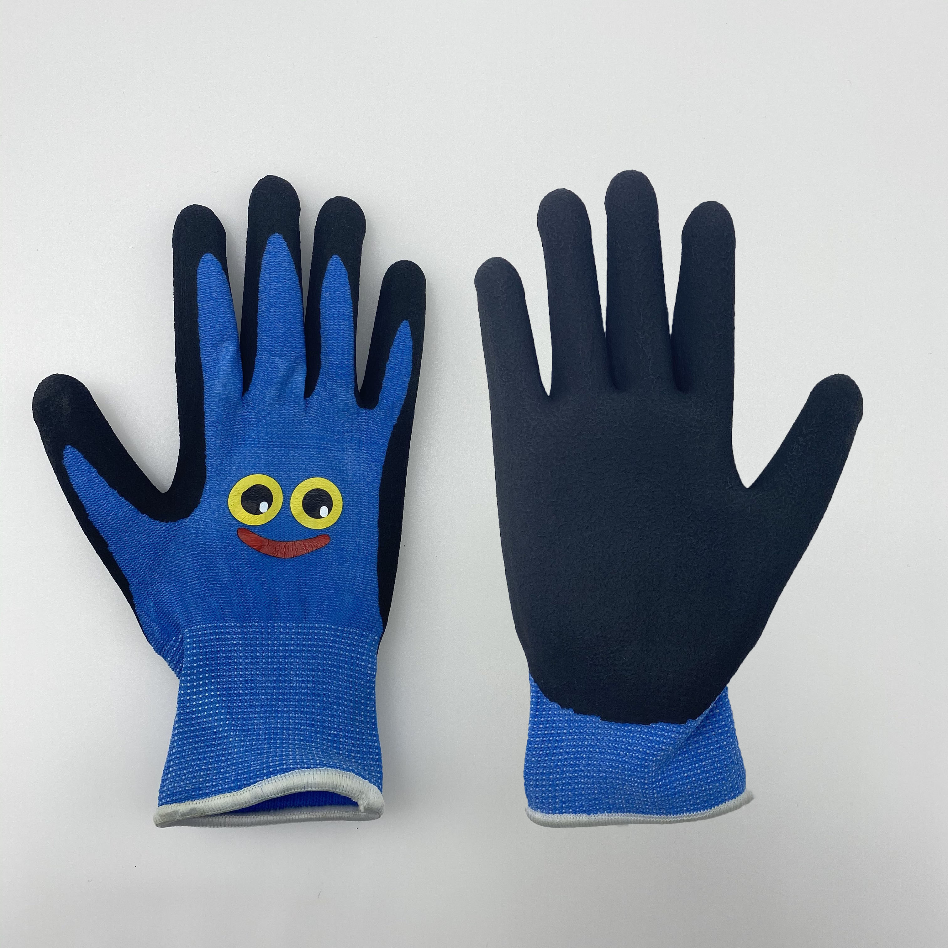 Polyester Latex Foam Coated Kids Gloves Anti-Slip Gardening Work Gloves For Children Hand Protection