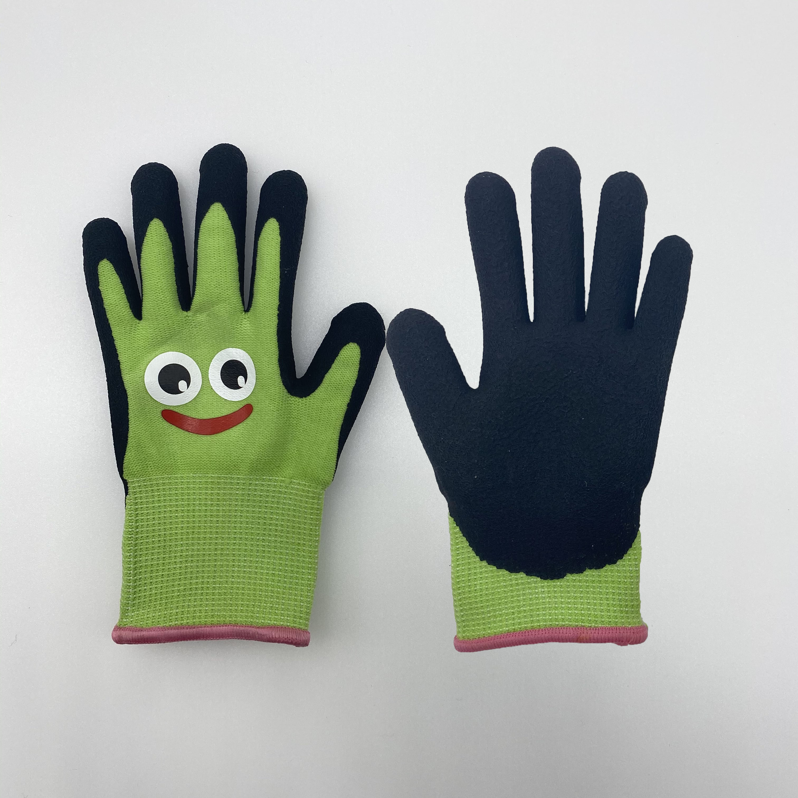 Polyester Latex Foam Coated Kids Gloves Anti-Slip Gardening Work Gloves For Children Hand Protection