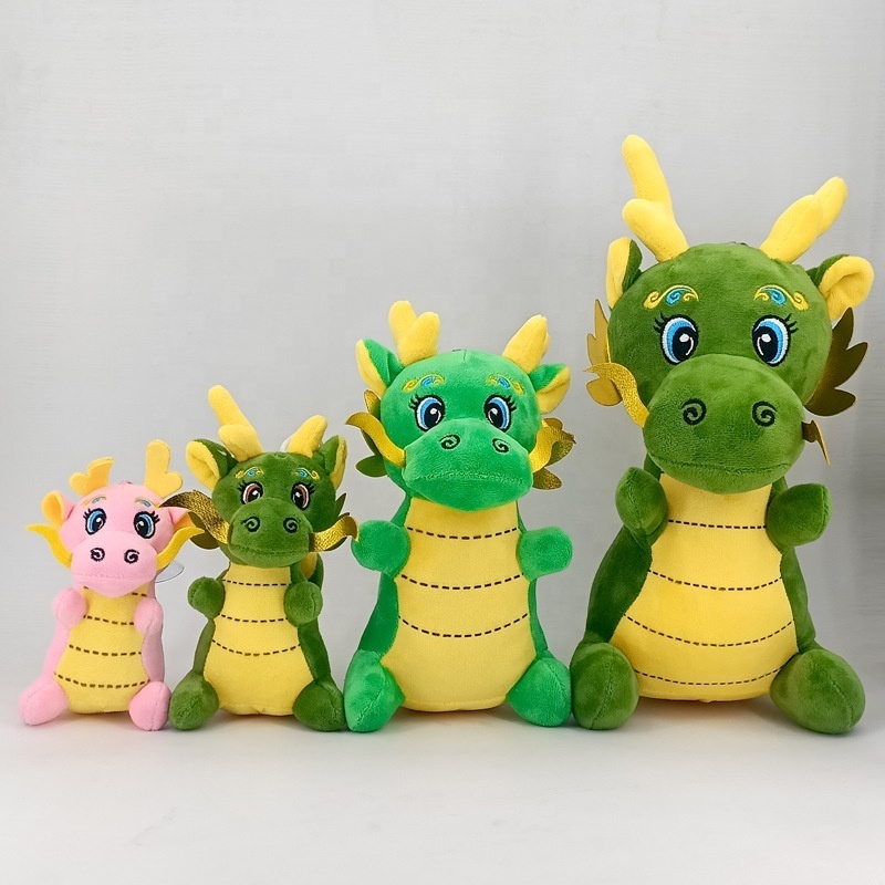 28cm pink green cute Chinese zodiac dragon plush dragon soft toy