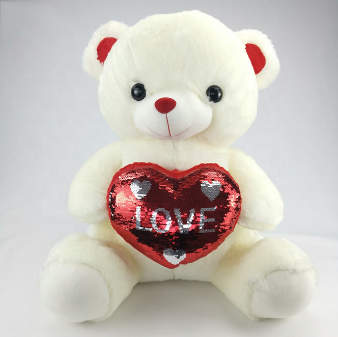 Wholesale 30cm Soft Giant White Teddy Bear Skin high quality custom bear valentine