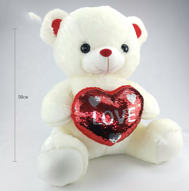 Wholesale 30cm Soft Giant White Teddy Bear Skin high quality custom bear valentine