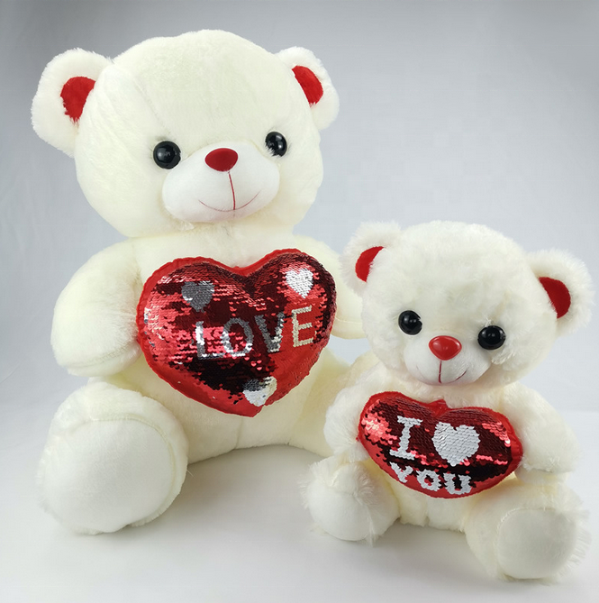 Wholesale 30cm Soft Giant White Teddy Bear Skin high quality custom bear valentine