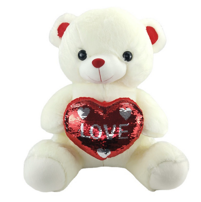 Wholesale 30cm Soft Giant White Teddy Bear Skin high quality custom bear valentine