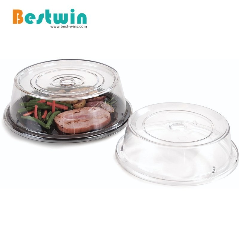 Clear Plastic Polycarbonate Restaurant Dish Dome Plate Cover for Food