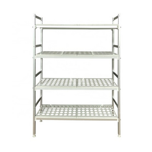 4 Tier Adjustable Aluminium Plastic Food Storage Restaurant Commercial Kitchen Shelving Shelf Rack