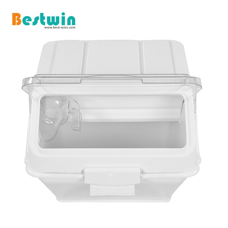 Commercial Catering Kitchen Plastic Desktop Flour Storage Container Shelf Ingredient Bin for Bakery