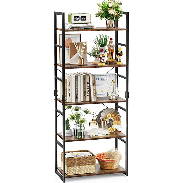 5 layers high bookcase, storage ladder, suitable for study/living room/office vertical shelf