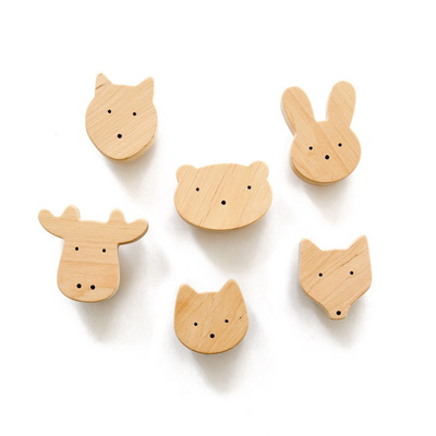 New  style Nursery Dresser Knobs, Forest Animal Pulls for Kids Room Drawers - Woodland, Set of 6