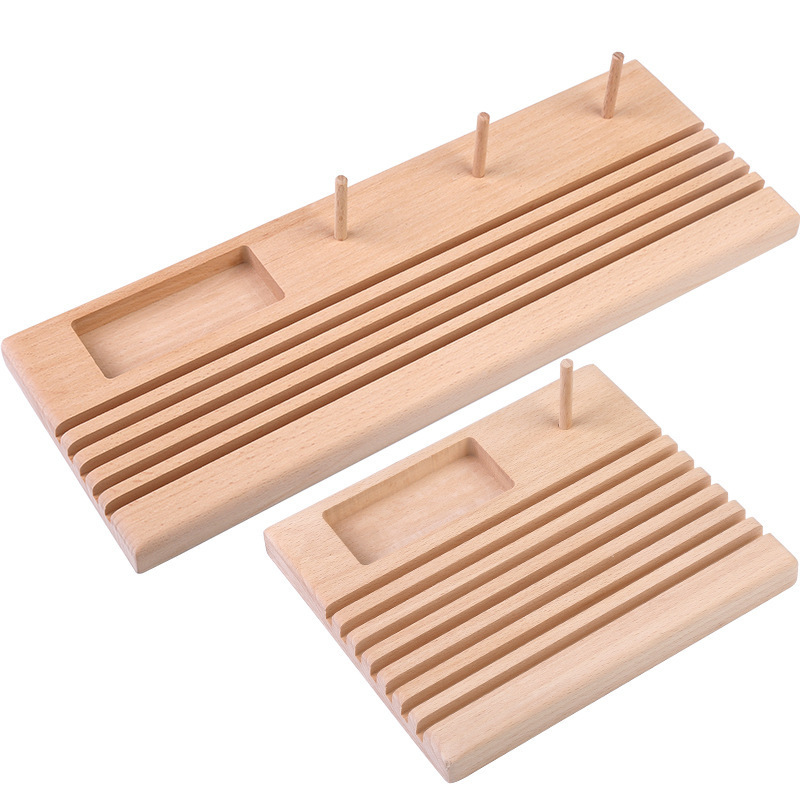 High Quality Beech Wood Quilting Wooden Ruler Rack Holder Rulers Stand for Sewing Ruler Patchwork Bobbin Needles