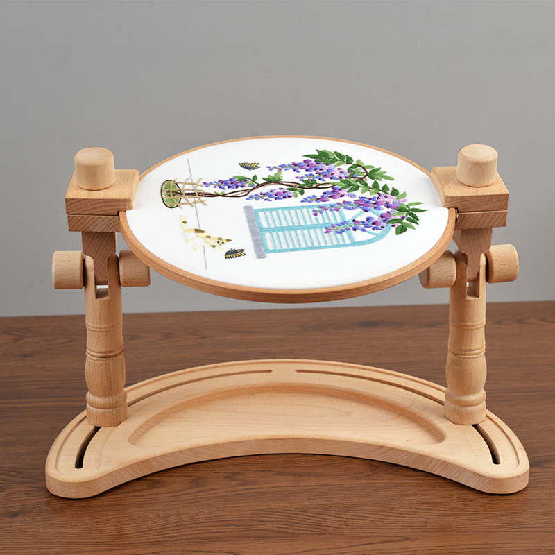 New wholesale beech wood embroidery frame embroidery tool shelf