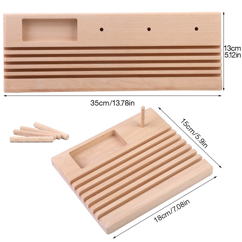 High Quality Beech Wood Quilting Wooden Ruler Rack Holder Rulers Stand for Sewing Ruler Patchwork Bobbin Needles