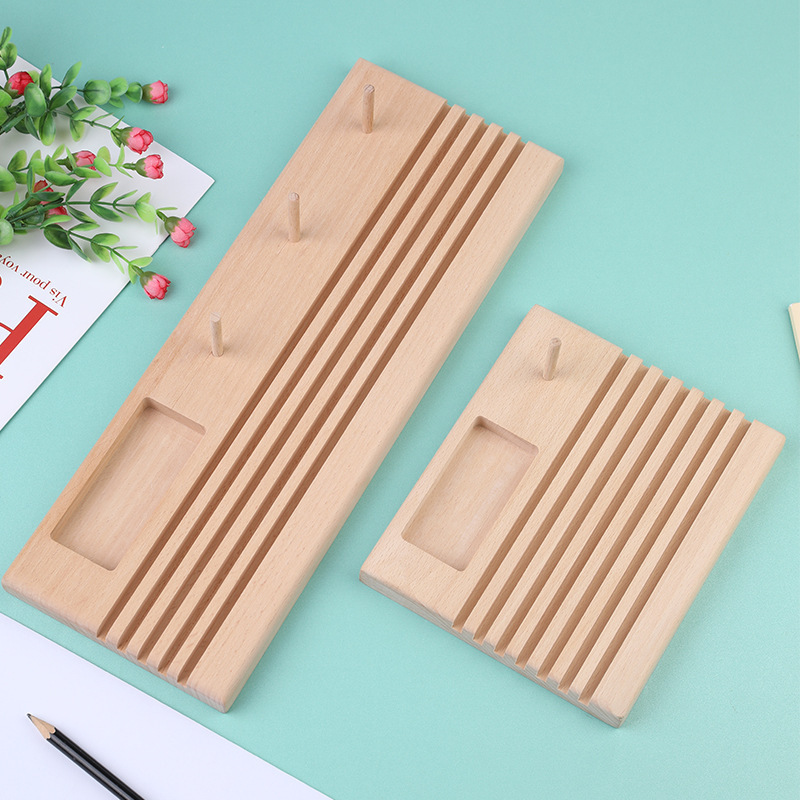 High Quality Beech Wood Quilting Wooden Ruler Rack Holder Rulers Stand for Sewing Ruler Patchwork Bobbin Needles