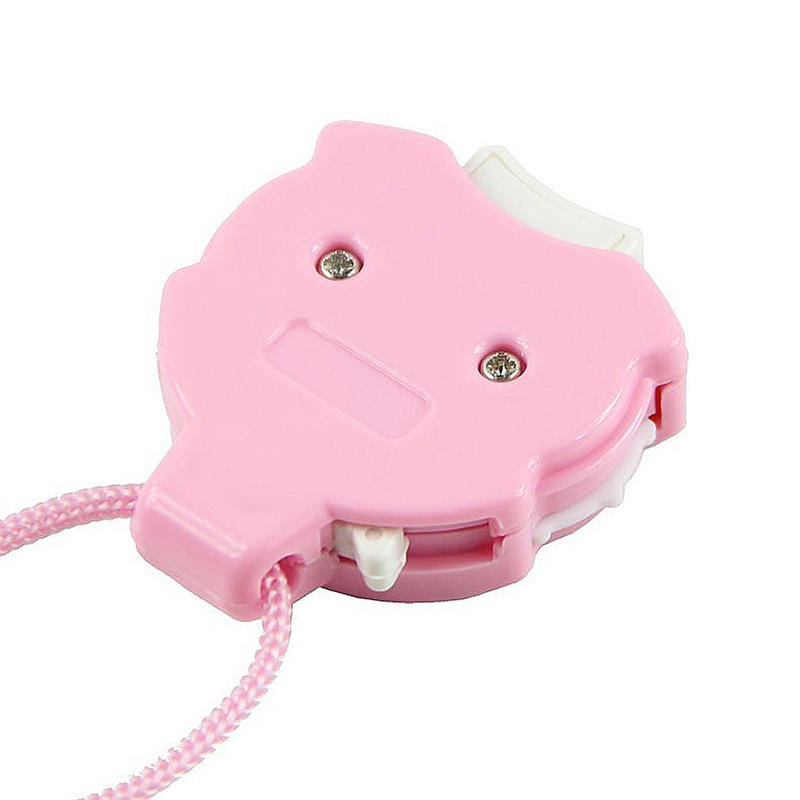 DIY plastic knitting tool accessories knitting sweater smiley face button manual counter with lanyard pink