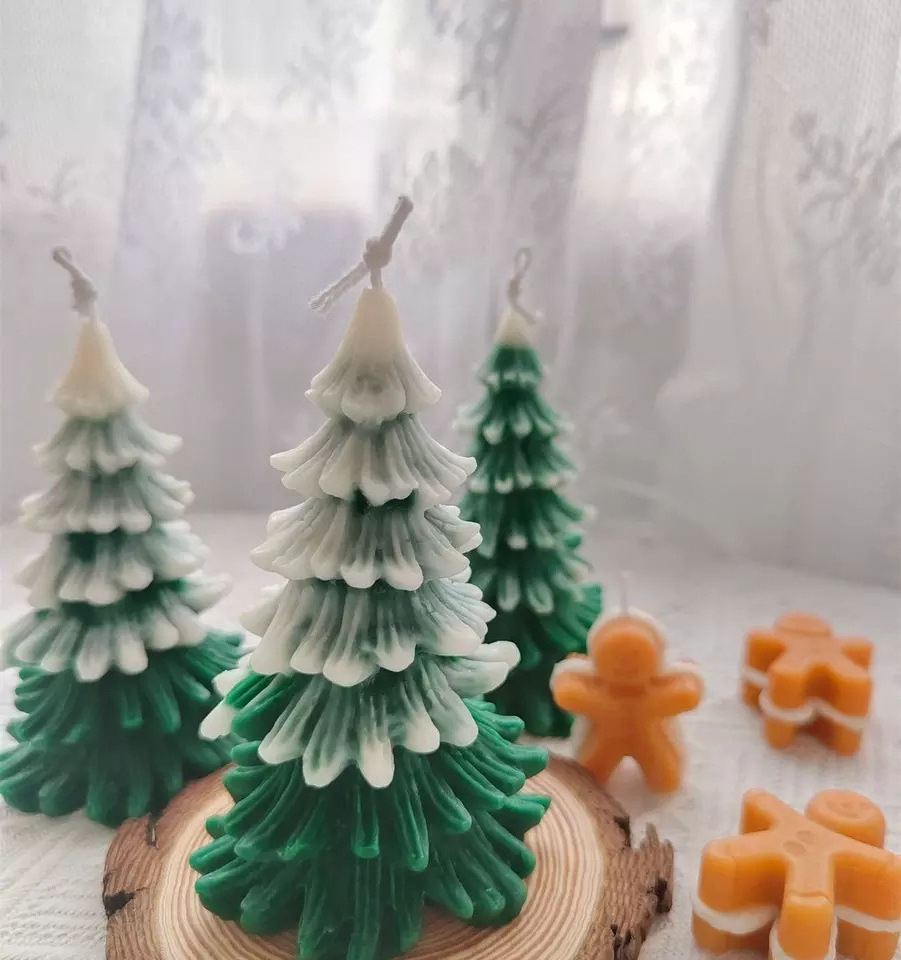 Christmas decoration holiday gifts souvenirs Christmas tree high quality soy wax scented candles