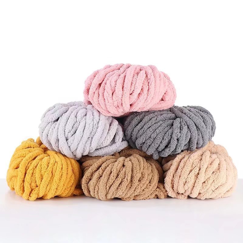 33 colors 2CM polyester chunky chenille bernat blanket giant yarn