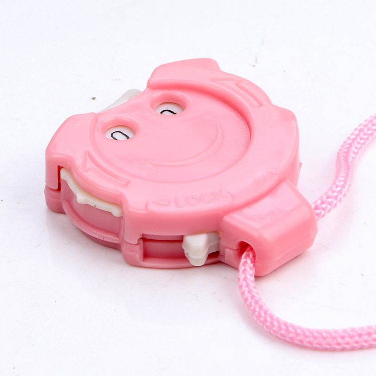 DIY plastic knitting tool accessories knitting sweater smiley face button manual counter with lanyard pink