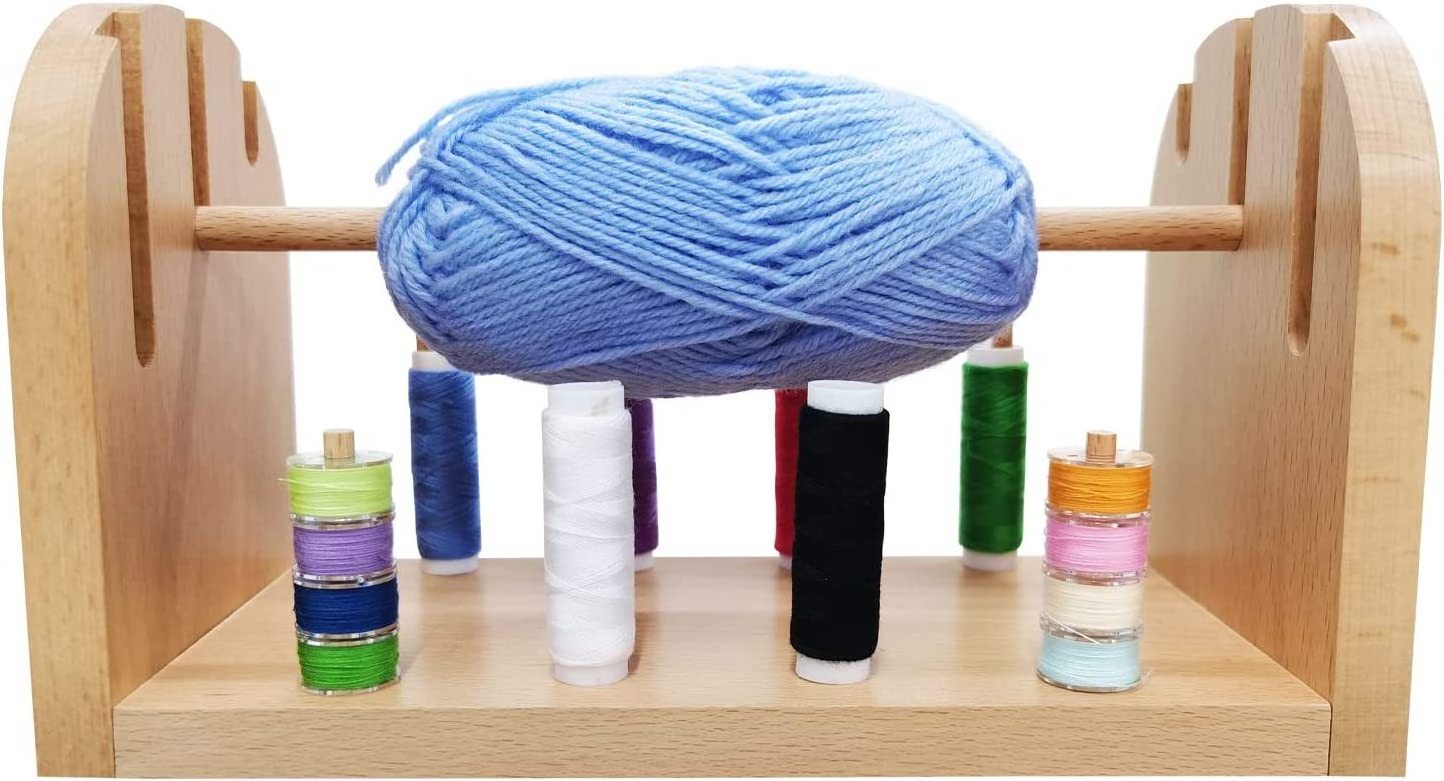 Household wooden yarn sewing thread storage rack desktop embroidery finishing tools hand-woven storage rack