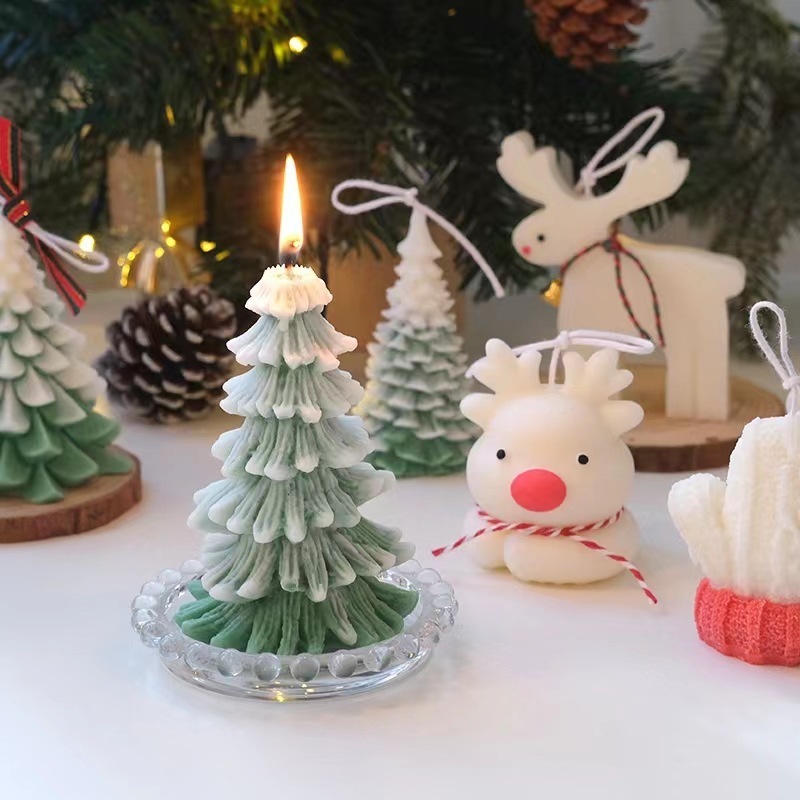 Christmas decoration holiday gifts souvenirs Christmas tree high quality soy wax scented candles