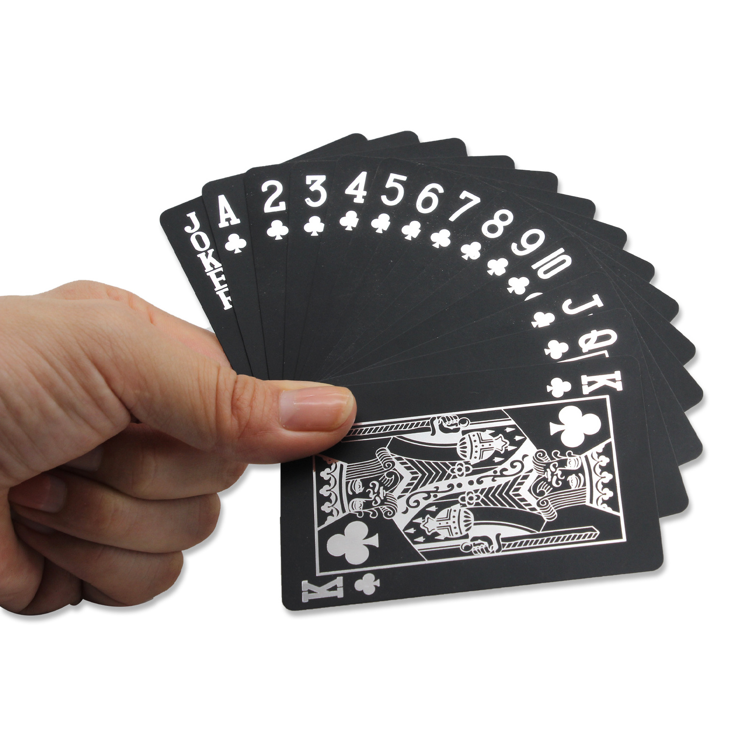 Chinese Factory Black Metal Plastic Playing Cards