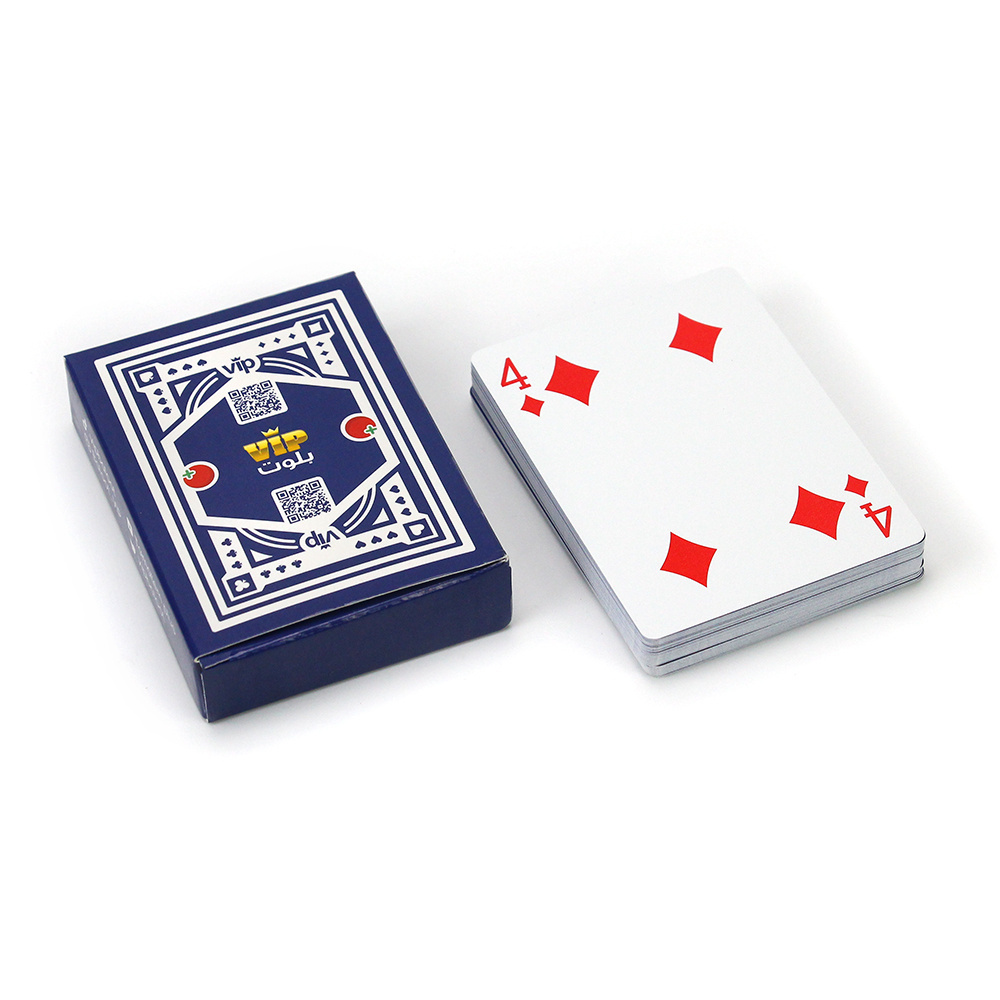 Custom Design Tuck Box Singe Deck 54 Cards 100% PVC Plastic Waterproof Poker Baloot