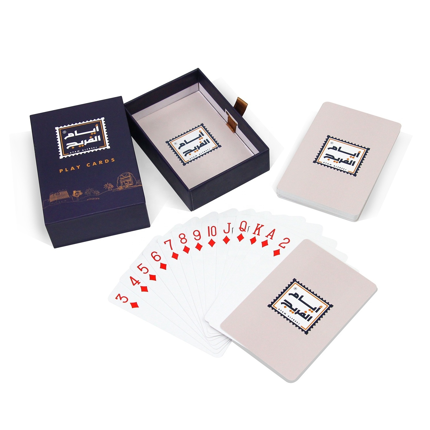 22 Years Professional Factory Custom Printing Bridge Poker Size US Saudi Kuwait Paper Plastic Playing Card Custom Poker Cards