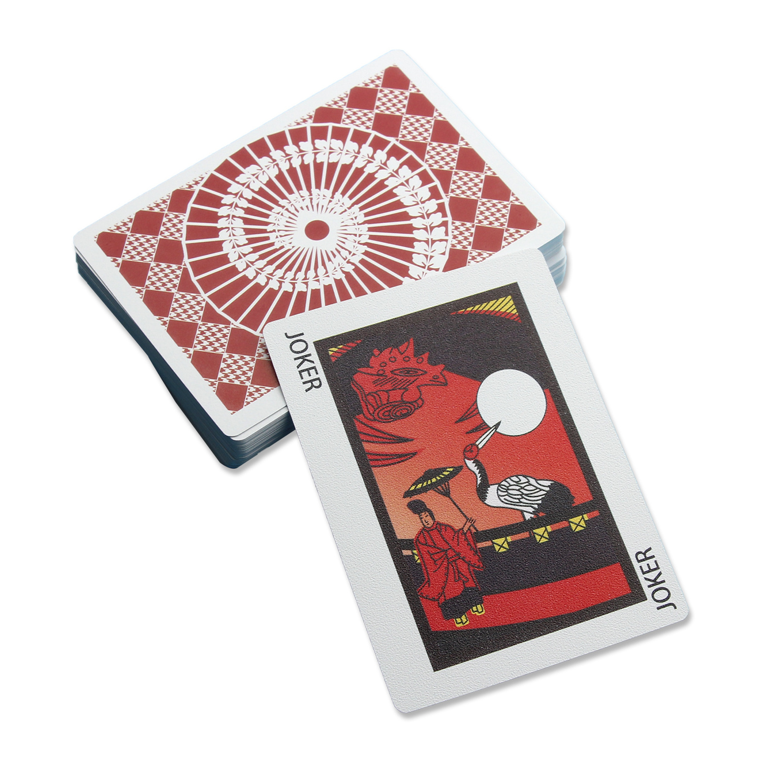 Promotional game card printing 2 packs spanish playing suits plastic play set anime poker cards