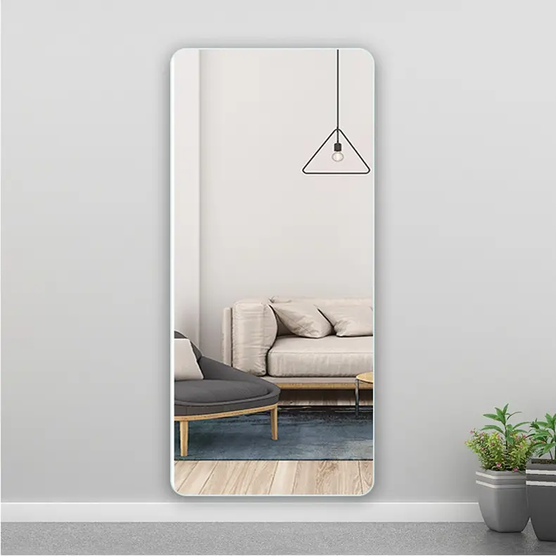 Bathroom Wall Full Length 4mm Polished Beveled Edge Mirror Frameless Mirror