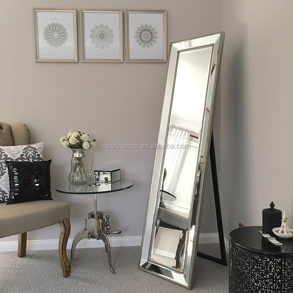 Decorative Beaded Frame Wall Floor Full Length Mirrors