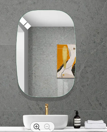 Bathroom Wall Full Length 4mm Polished Beveled Edge Mirror Frameless Mirror