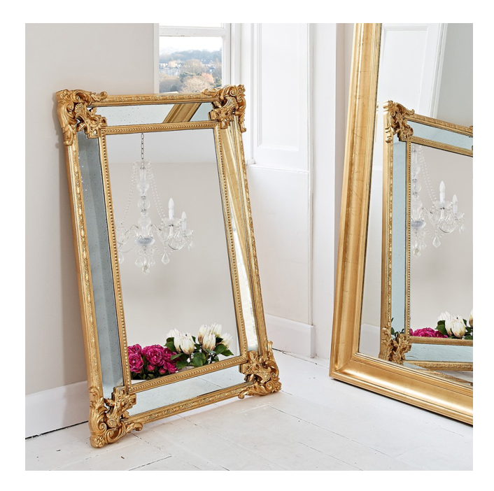 Mirror Wall Decoration Large Full Length Standing Luxury Champagne Mirror Decor For Living Room Furniture Mirror