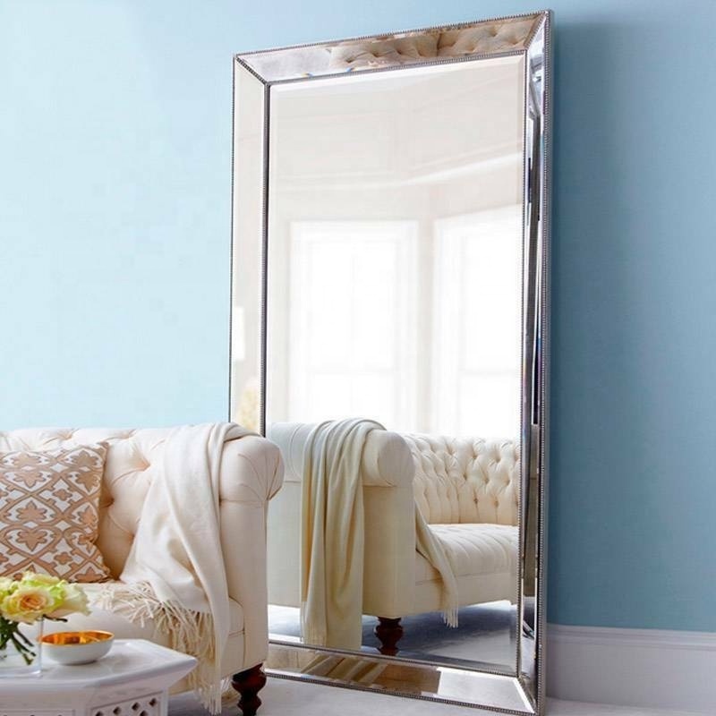 Decorative Beaded Frame Wall Floor Full Length Mirrors