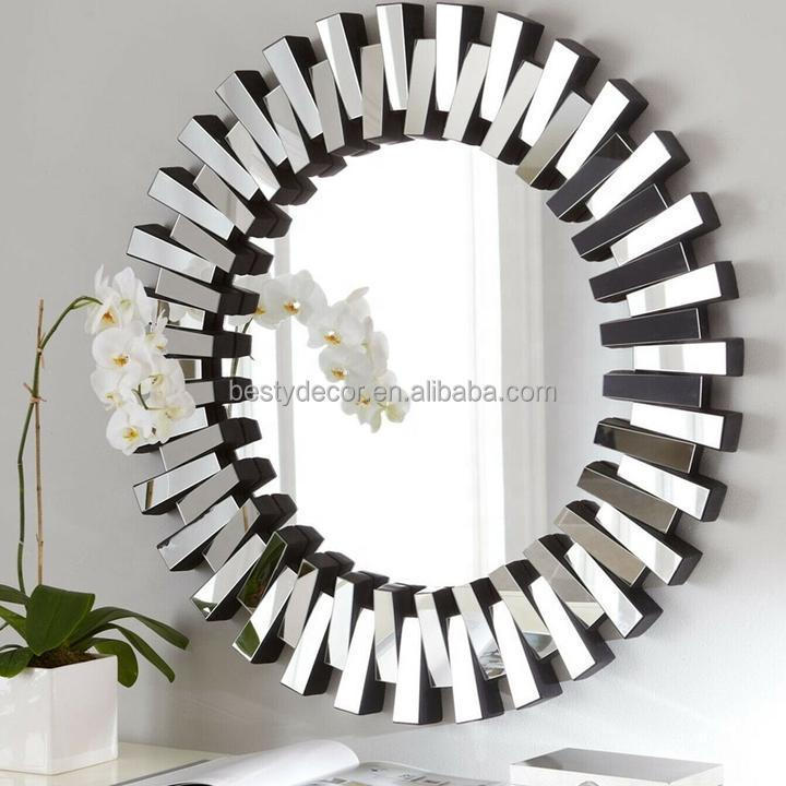 Customized Decor with Glass Beveled Edge Hotel Home 3D Vanity Sliver Mirror Full Length Frameless Mirrors