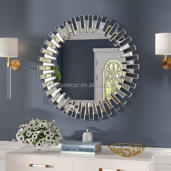 Customized Decor with Glass Beveled Edge Hotel Home 3D Vanity Sliver Mirror Full Length Frameless Mirrors