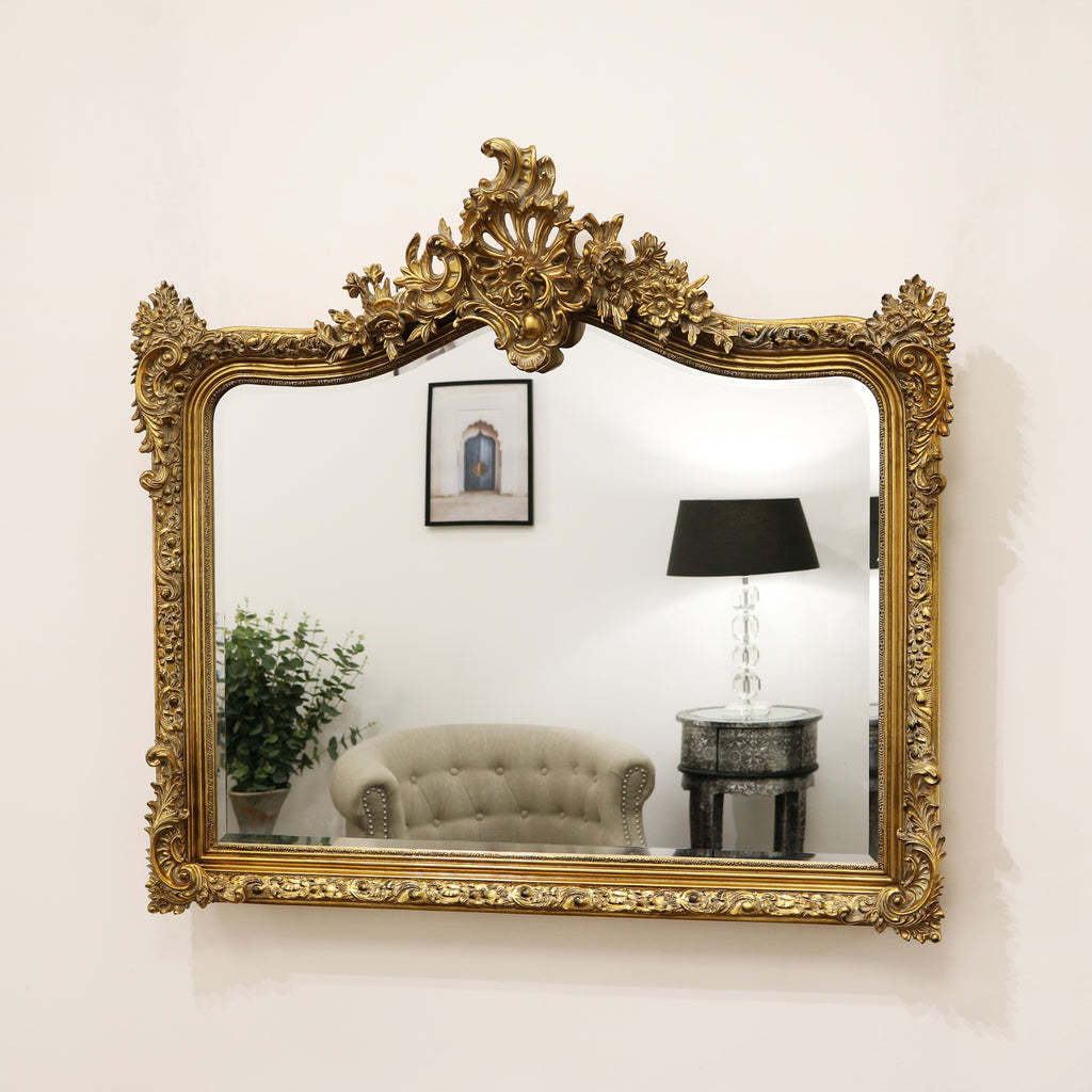 Decorative Frame Mirror Bedroom Modern Arched Shape Wall Wood Aesthetic Wall Hanging Home Decor Mirror