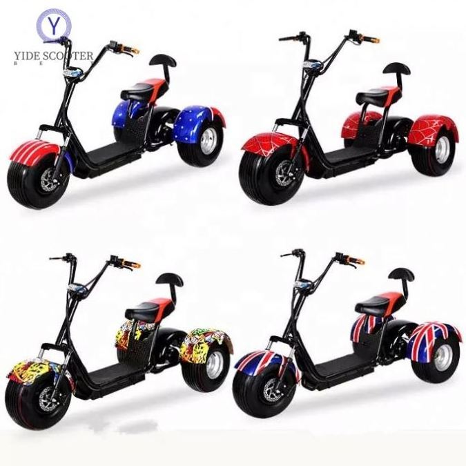 YIDE SCOOTER 3 Wheel Citycoco Big Seat Fat Tire Motorcycle Three Wheel Electric Scooter