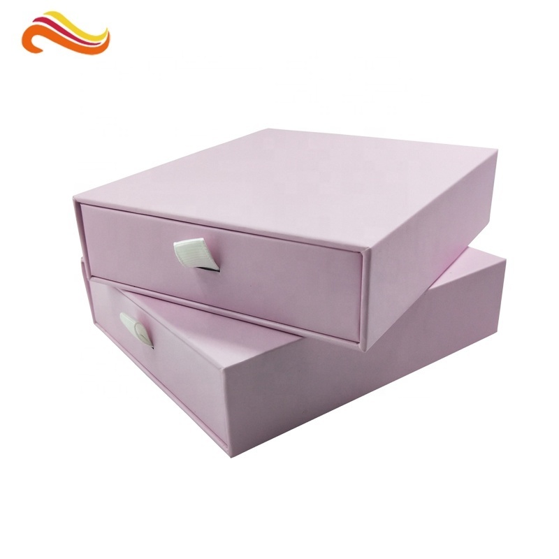 Wholesale Pink Small Paper Empty Custom Drawer Perfume Box Gift Storage Box With Drawer